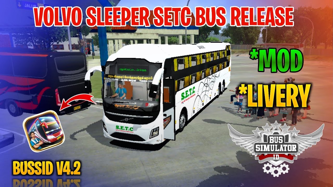 New Setc Sleeper Bus Mod Tamil | Bus Simulator Indonesia | Setc Bus Livery In Bussid #setc #sleeper
