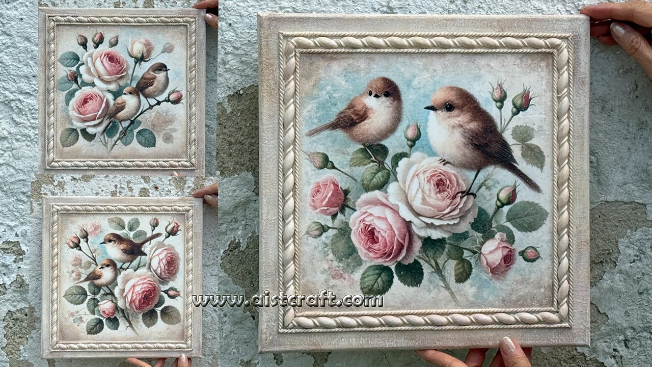 Canvas Art Ideas for Beginners Decoupage Tutorial