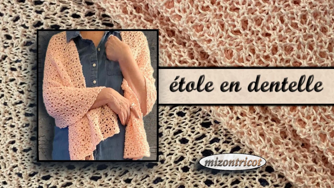[Tricot]  TUTO ♥ ÉTOLE EN DENTELLE ► FACILE !!!🐑