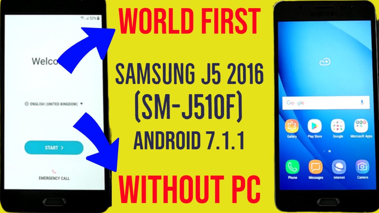 J5 2016( SM-J510F) FRP Bypass Android 7.1.1 Without PC 2022