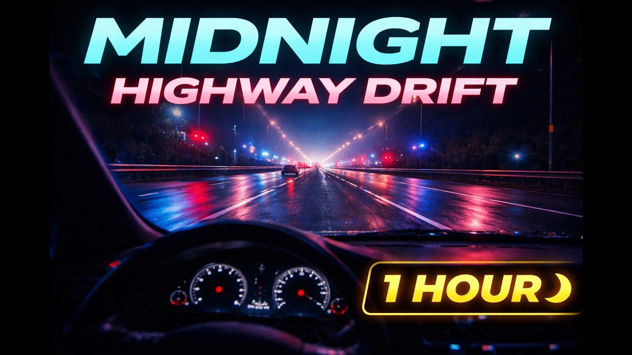 👉Midnight Highway Drift 🌙 | 1 Hour Deep Bass Night Drive Music for Focus