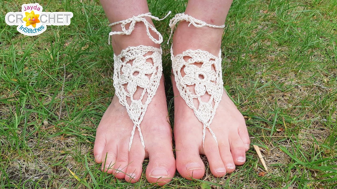 Beachy Boho Wedding Barefoot Sandals Tutorial