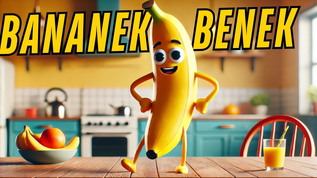 Bananek Benek 🍌🍌🍌 Animowana piosenka dla dzieci