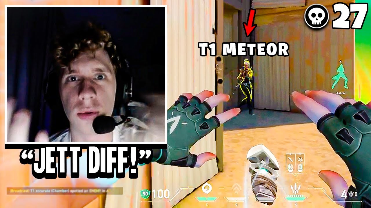 PRX SOMETHING HARD DIFFING T1 METEOR IN RANKED & JETT VS JETT!! FT. T1 XCCURATE, T1 IZU | VALORANT