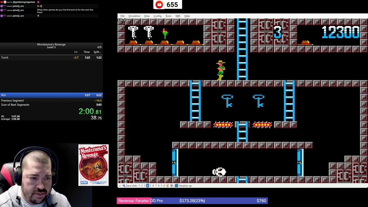 Montezuma's Revenge(Sega Master System) Level 3 (Glitcheless)Speedrun PB - 3:06.98 WR | Game  3/115