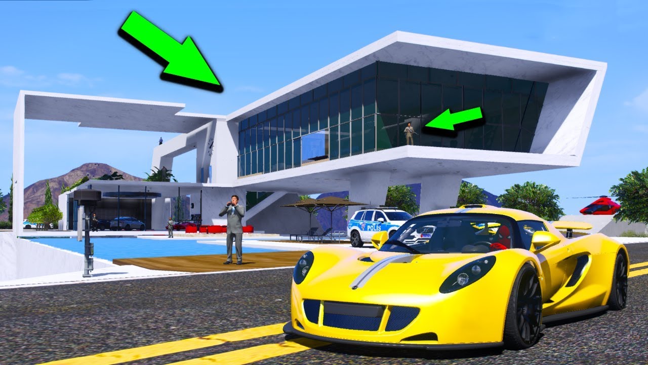 Yüksek Güvenlikli Mafya Evini ve Arabalarını Geziyoruz - GTA 5