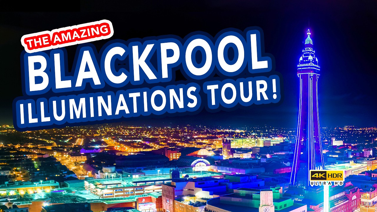 BLACKPOOL ILLUMINATIONS are INCREDIBLE! | A walking tour through the Blackpool Lights