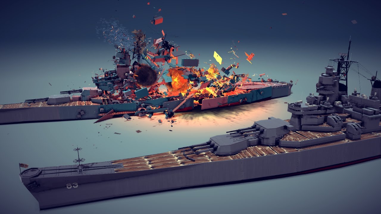 Satisfying Random Destruction #7 (Legacy) Feat. Iowa-class Battleship | Besiege