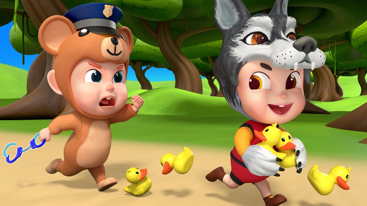 Police Chase Duck Thief | Police Baby Song and More | Rosoo Nursery Rhymes