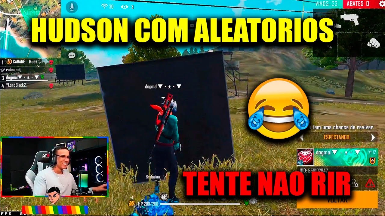 HUDSON JOGANDO RANQUEADA COM ALEATÓRIOS !! TENTE NAO RIR !!