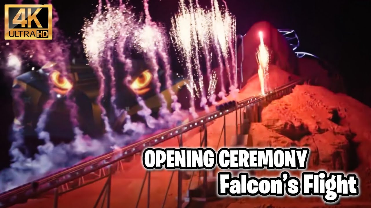 Falcon's Flight OPENING CEREMONY POV - Saudi Arabia's Record-Breaking Coaster