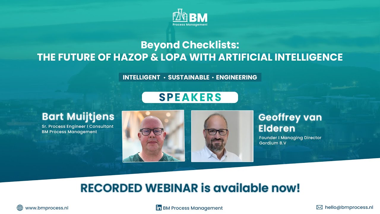 Revolutionize Risk Reviews with AI Supported HAZOP and LOPA  | BM Process x Gordium | Webinar
