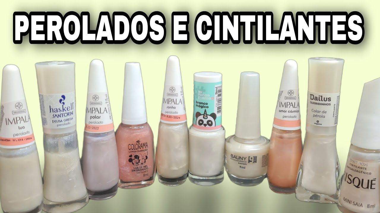 DIFERENÇA ENTRE ESMALTE PEROLADO E CINTILANTE