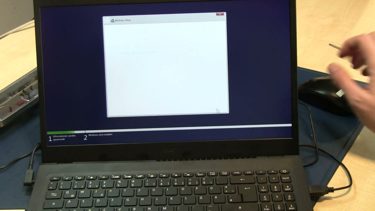 Acer Travelmate 2022 2023 Booten  von Stick   Bios aufrufen   Installation Windows 10 oder 11