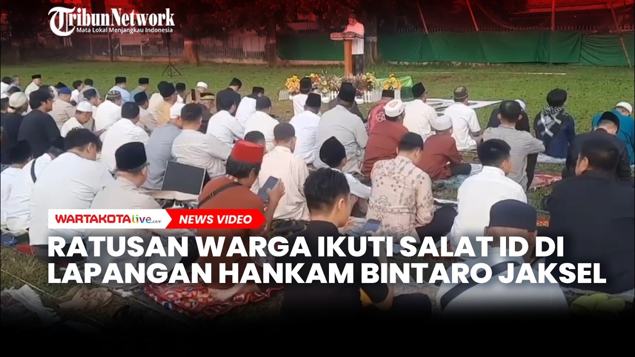 Ratusan Warga Muhammadiyah Salat Idulfitri di Lapangan Hankam Bintaro Jaksel