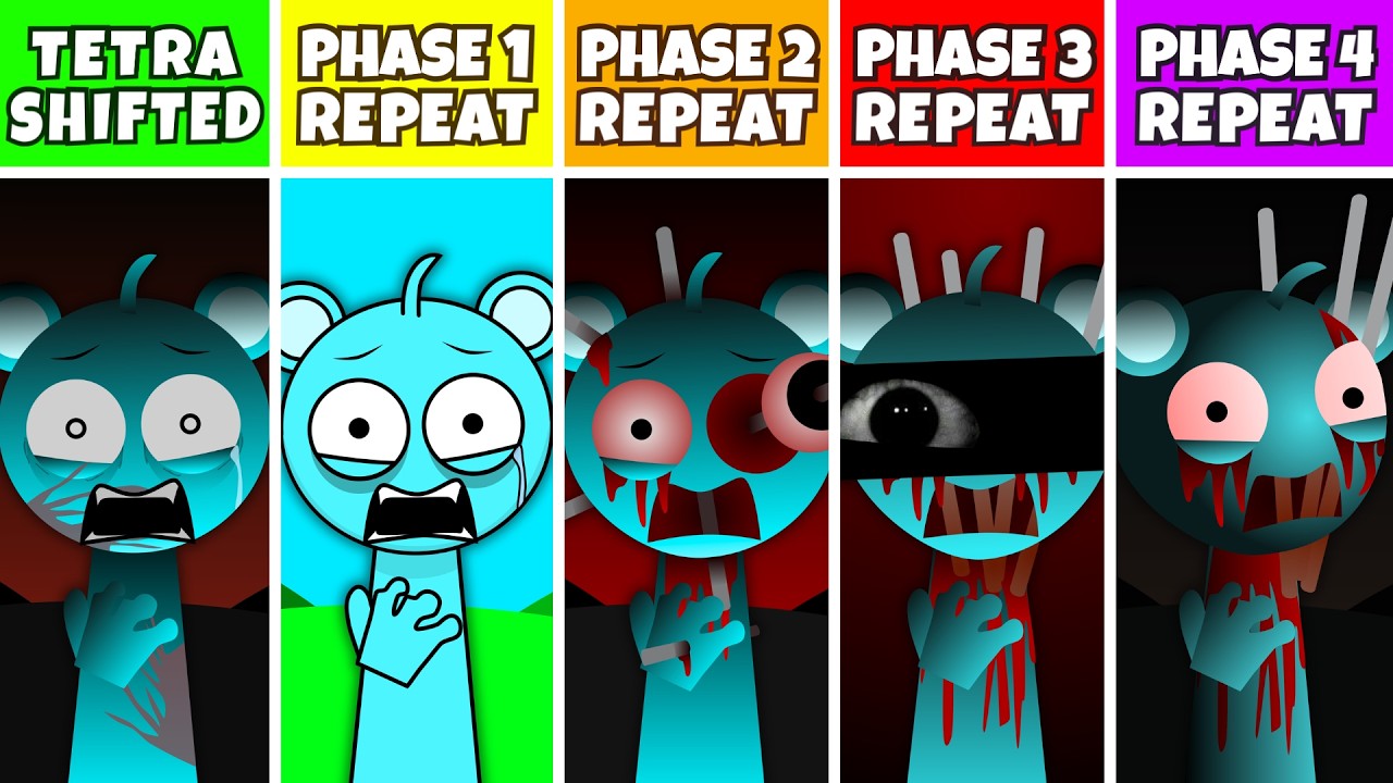 Incredibox Sprunki: Phase 1-2-3-4 REPEAT After TETRA SHIFTED