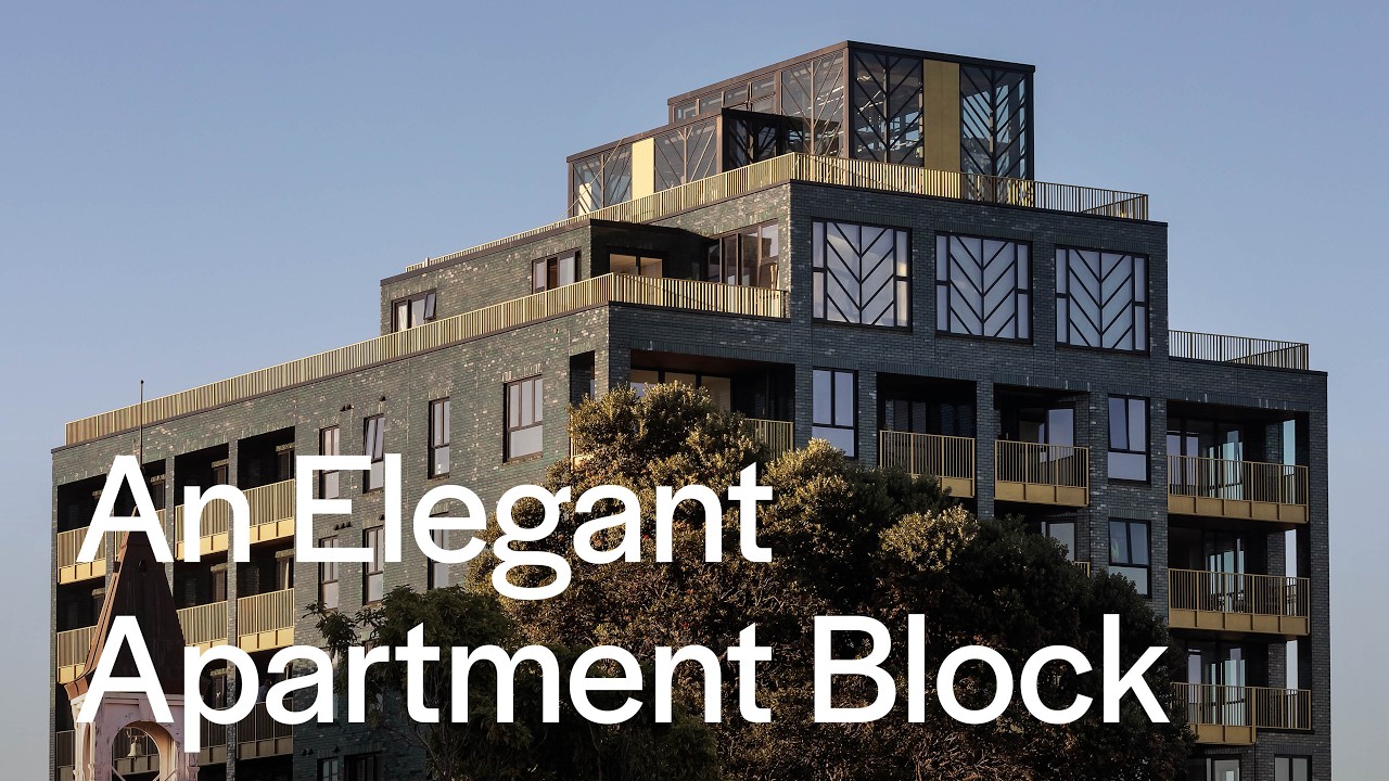 An Elegant Residential Apartment Block Built From Green Bricks