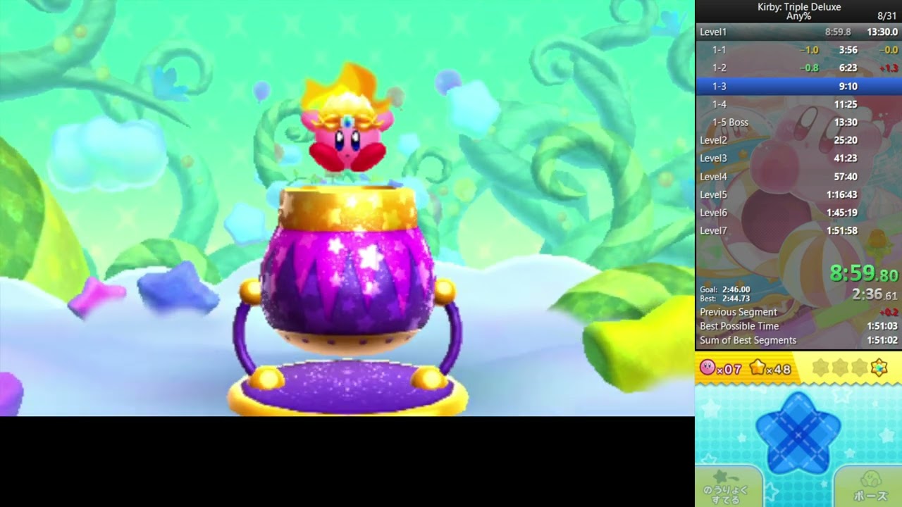 [WR] Kirby: Triple Deluxe - Any% in 1:51:48
