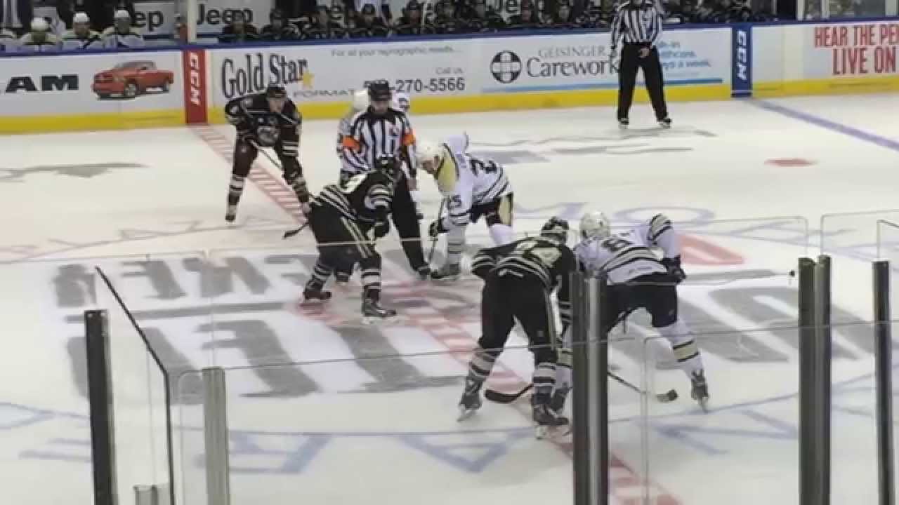 Amazing comeback overtime win by WBS Penguins against Hershey Bears in Wilkes Barre, Pa 11.7.14