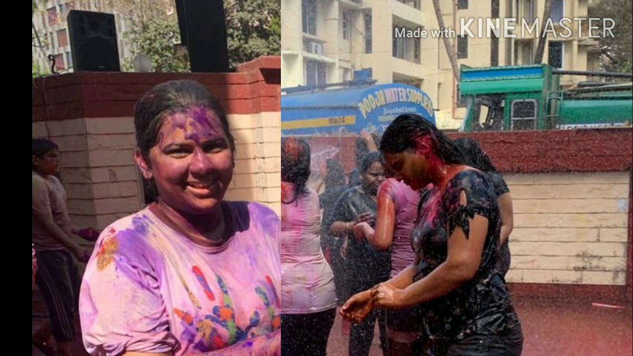 Collarge pics of 25 th HOLI festival celebration of Durga prasadji's fly at sea breeze ,juhu ,mumbai