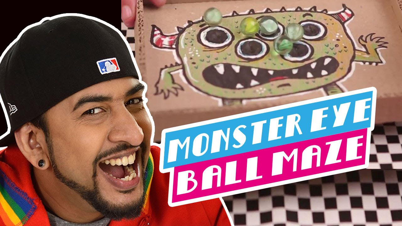 Mad Stuff with Rob - Monster Eye Ball Maze | DIY Craft for Children