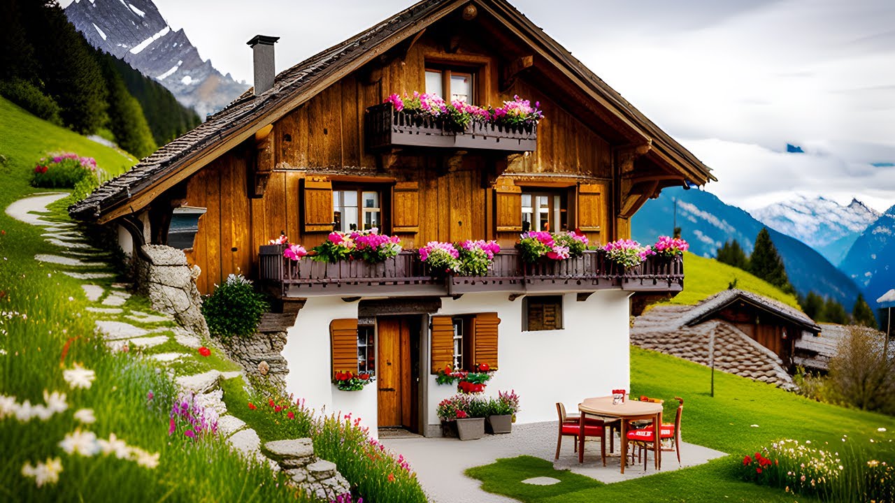 Maienfeld, Heididorf, paisajes del pueblo de Heidi en Suiza