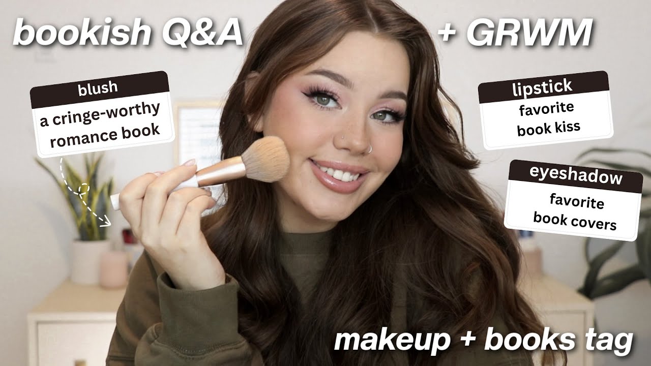 makeup book tag 💄📖💕  (bookish q&a + grwm) | bookmas day 9