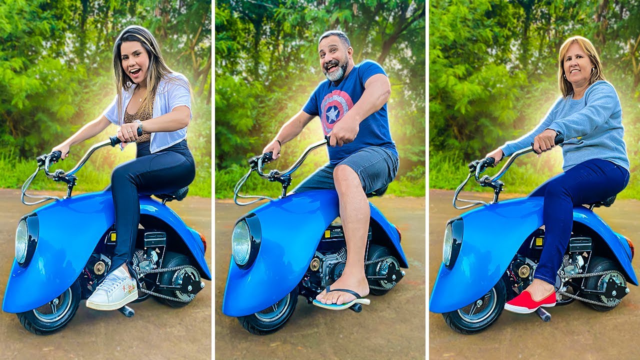 MOSTREI A NOVA FUSCONETA PARA MINHA FAMÍLIA E DEIXEI ELES PILOTAREM!