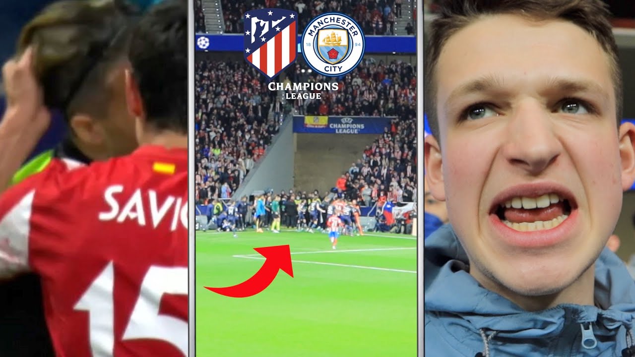 FIGHTS BREAK OUT as MAN CITY KNOCK ATLETICO MADRID OUT