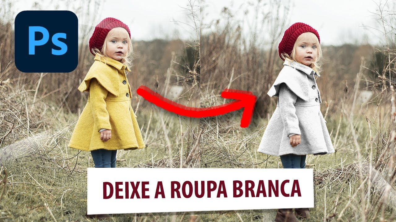 TUTORIAL PHOTOSHOP: Transforme a roupa colorida em roupa branca! #DicaRápida