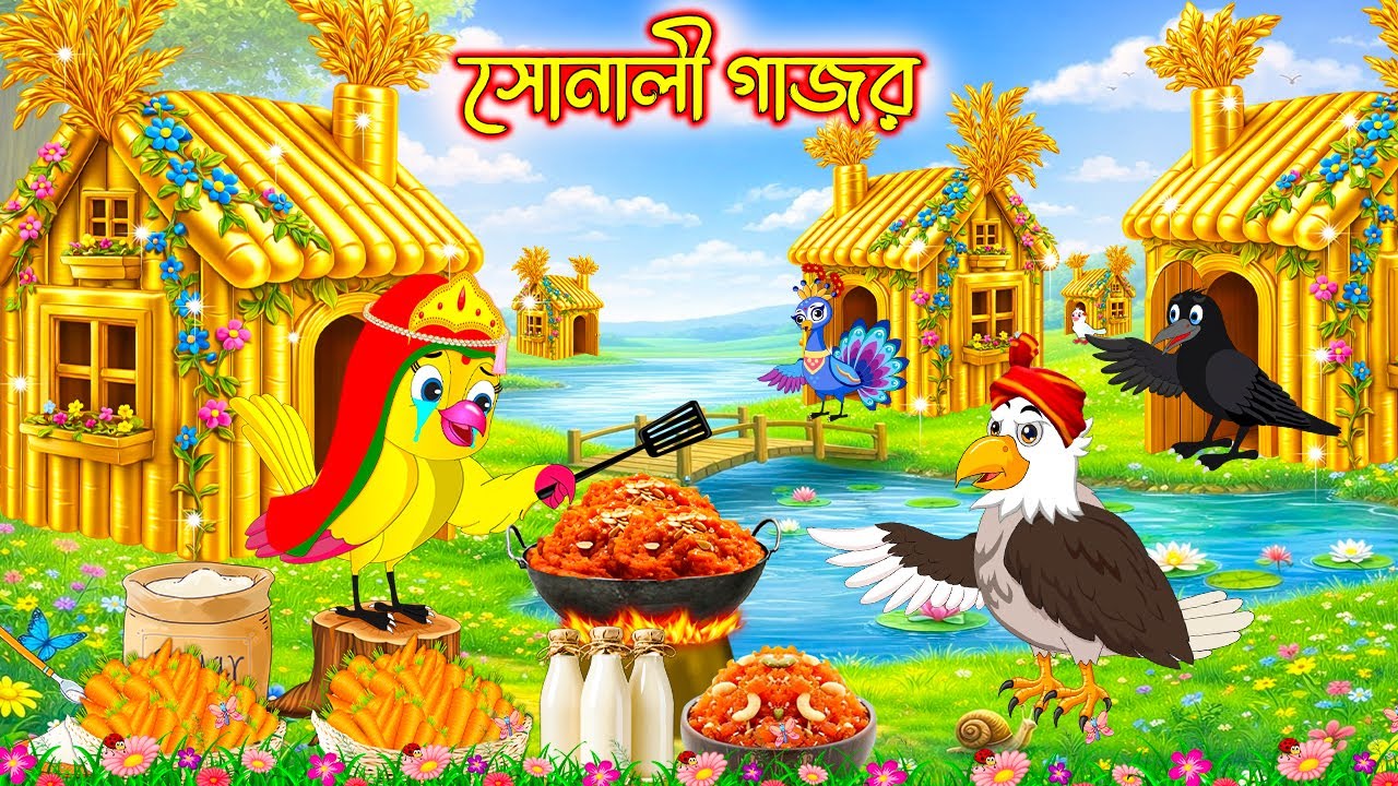 সোনালি গাজর | Sonali Gajor | Bangla Cartoon | Rupkothar Golpo | Tuni Pakhir Golpo | Pakhir Golpo