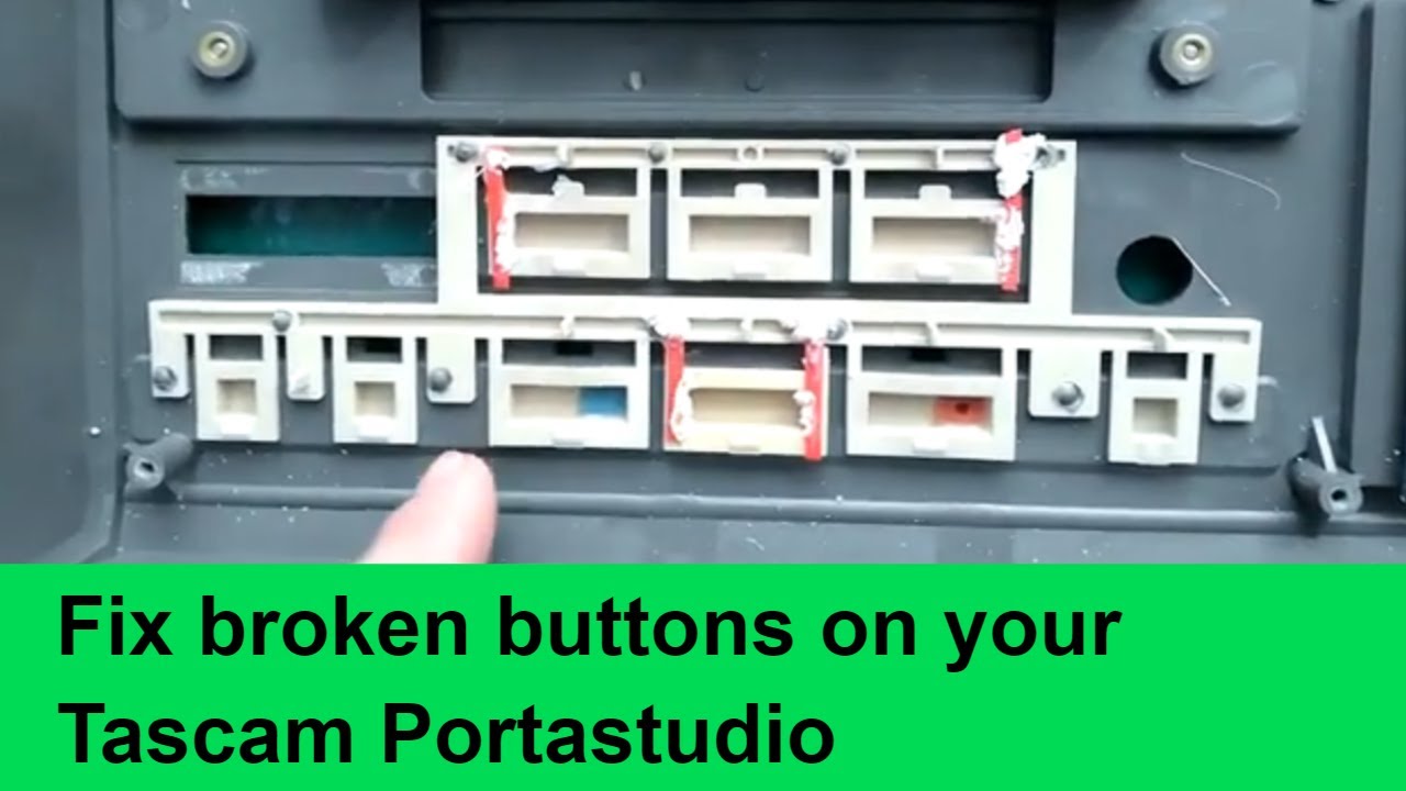 Tascam 244 | fix broken plastic buttons | cosmetic repair to shuttle switches