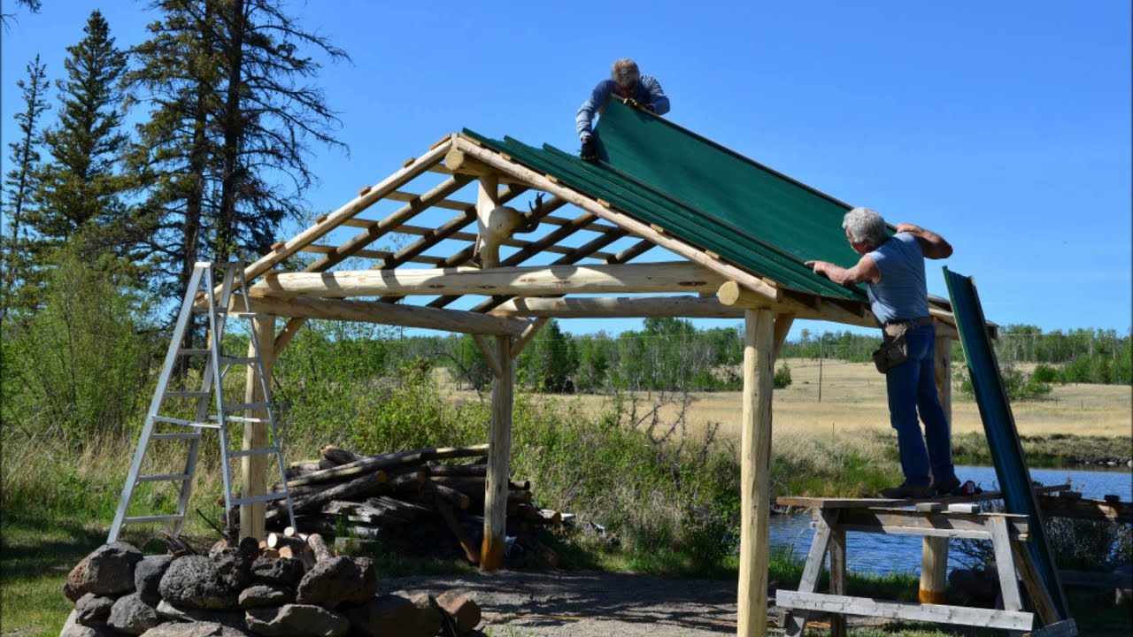 Building a Log Gazebo at Big Bar Lake