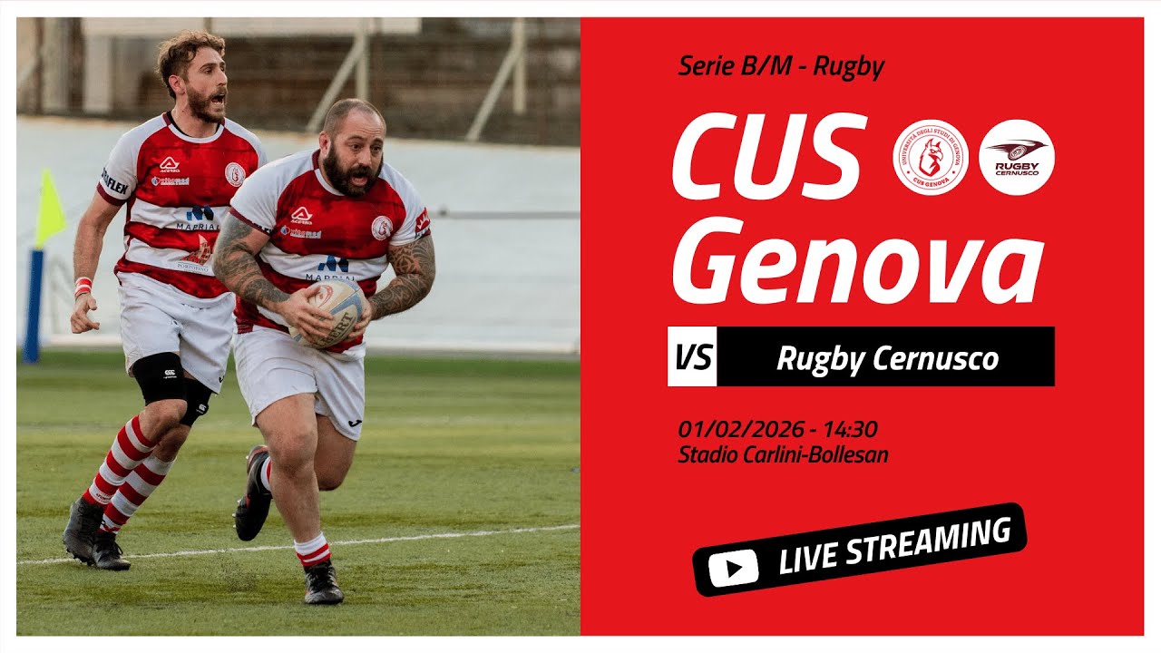 🏉 CUS Genova Rugby vs Rugby Cernusco | Serie B/M