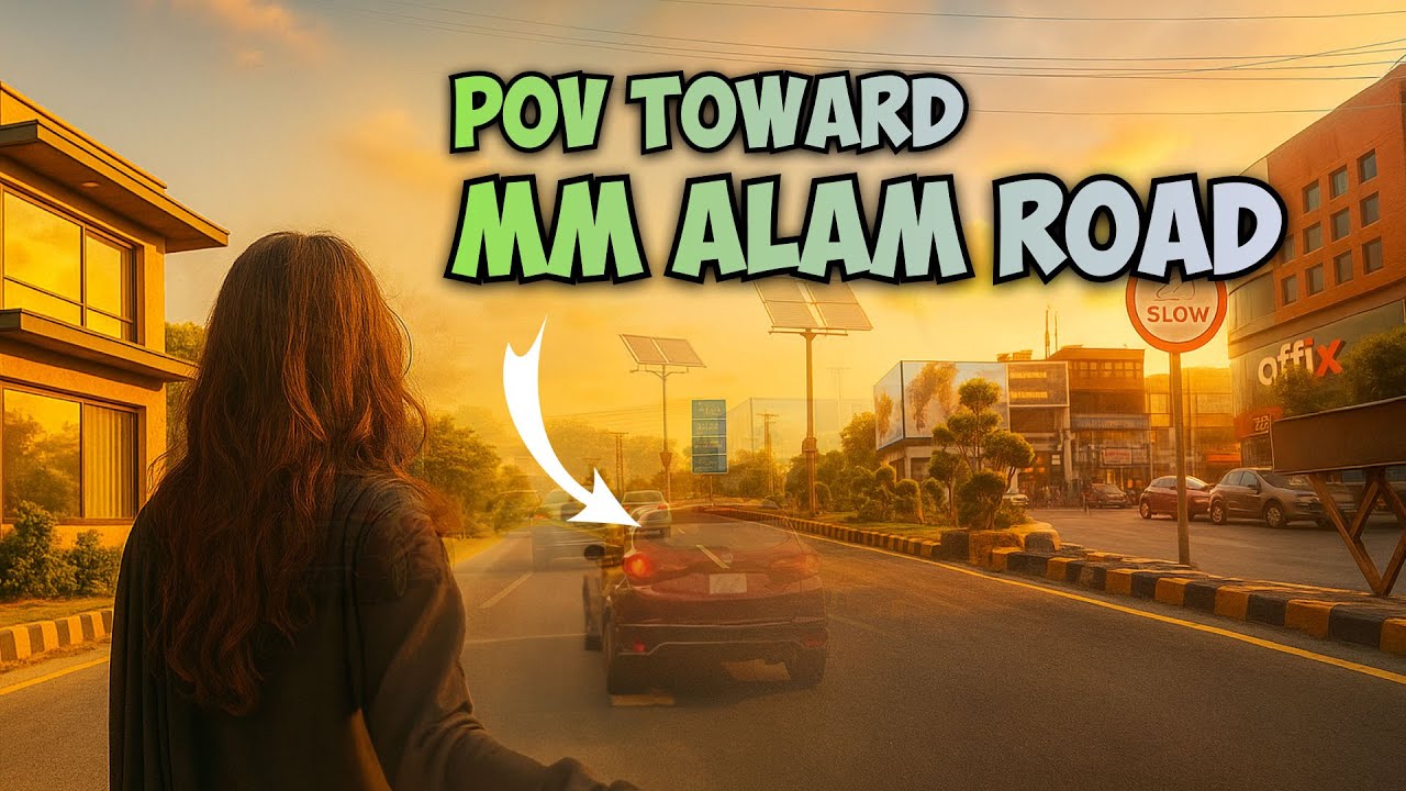 Bedian Road to MM Alam Road | PAF Golf Club Scenic Drive POV 