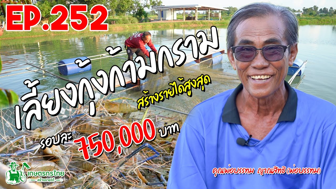 เลี้ยงกุ้งก้ามกราม  ในบ่อดิน จัดการไม่ยาก สร้างรายได้ 750,000 บาท/รอบ l เกษตรกรไทย สร้างรายได้ Ep252