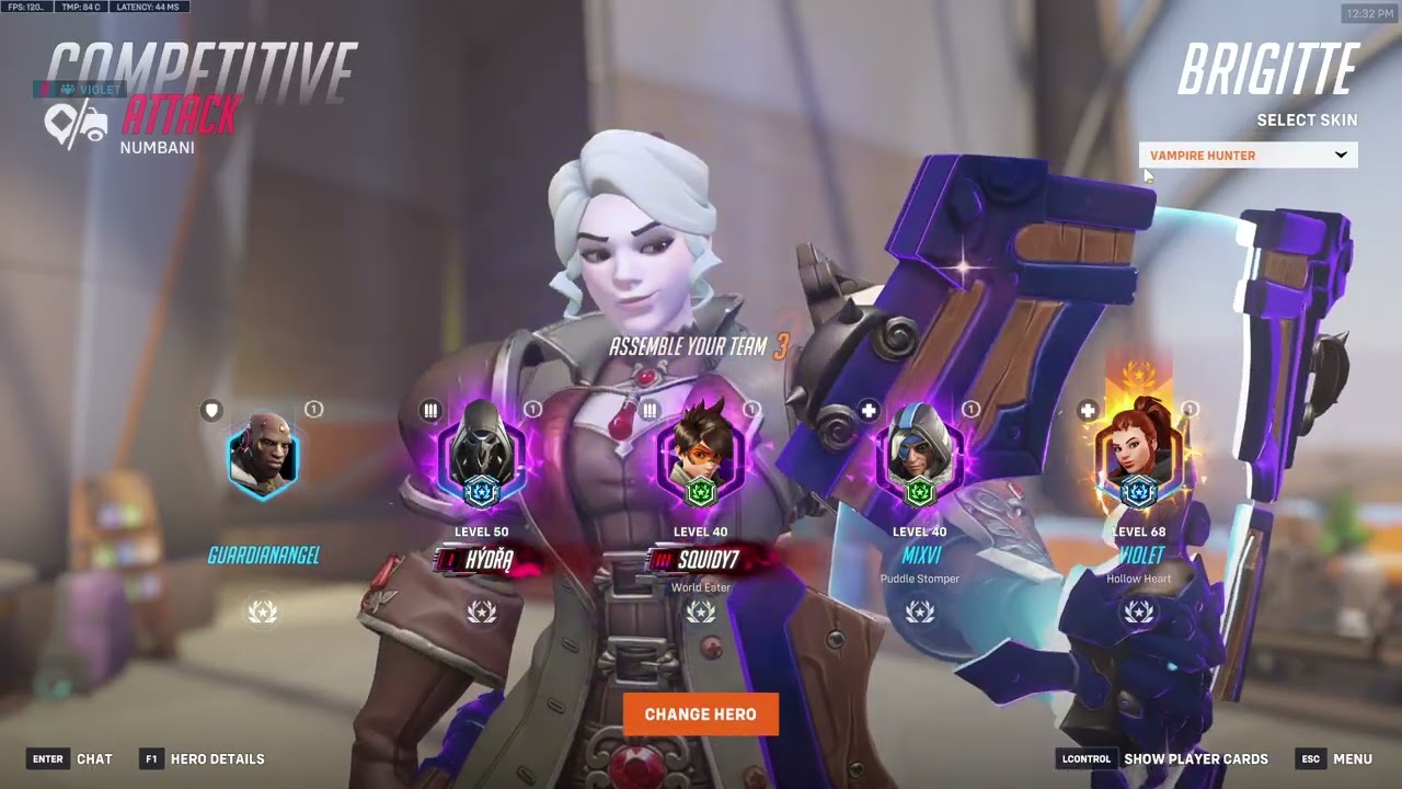 200 IQ Бригитты! Фиолетовая Бригитта, игровой процесс Overwatch 2, сезон 18, топ-500