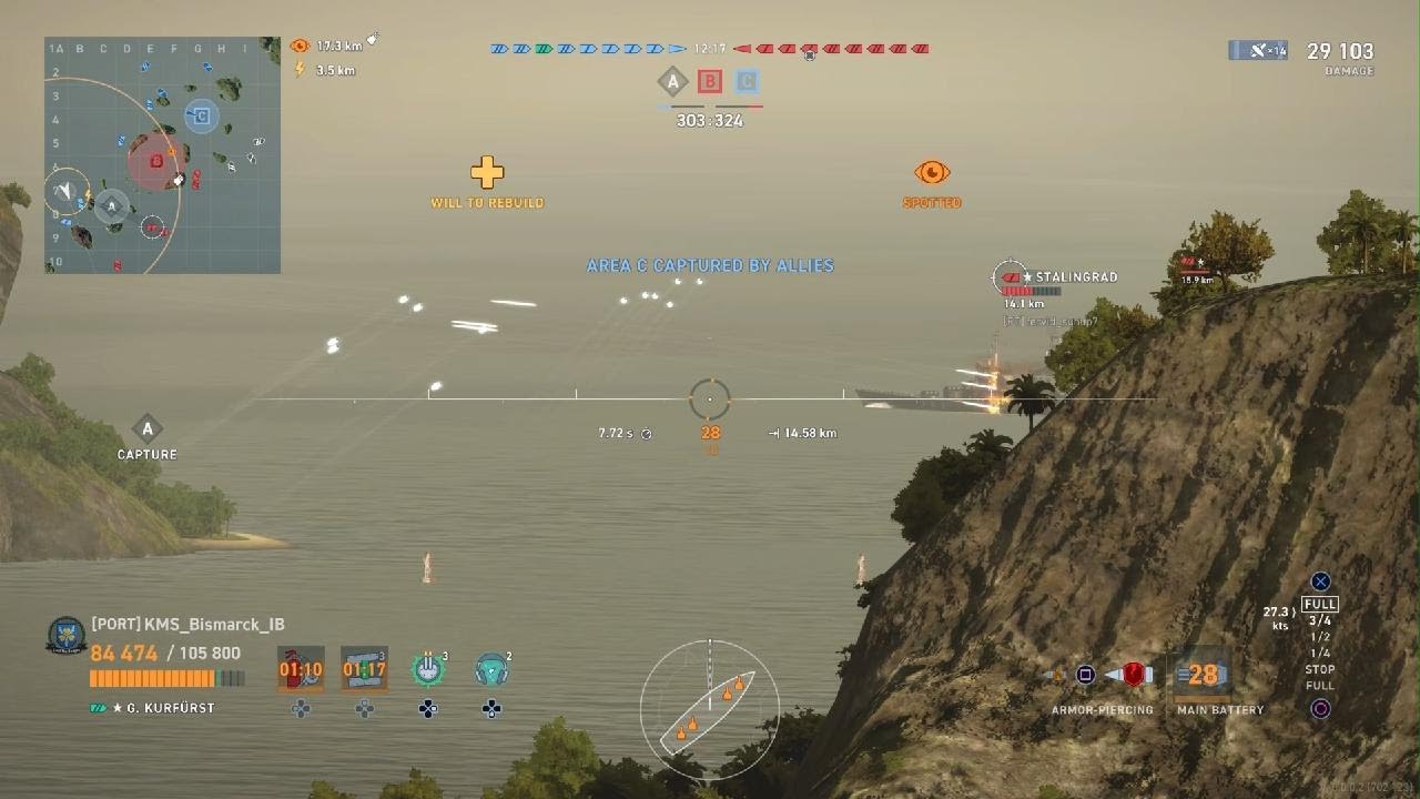 World of Warships Legends; 11km Kurfurst Secondaries!