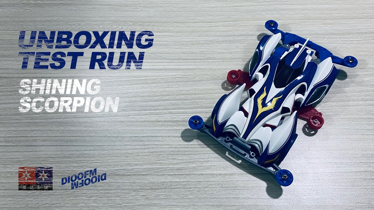 Shining Scorpion! by Daxing. Unboxing & Test Run Tamiya Mini 4WD