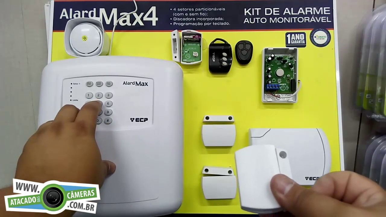 Configurar sensor sem fio e controle remoto na AlardMax ECP