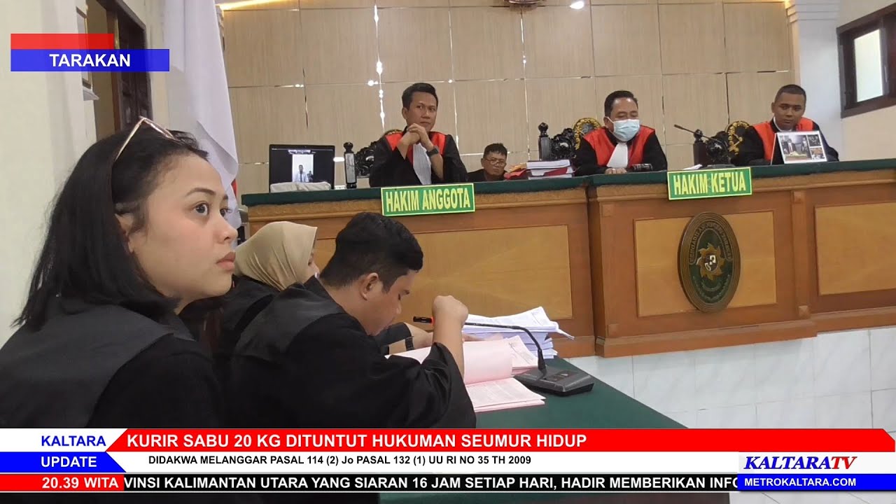 Kurir Sabu 20 Kg Dituntut Hukuman Seumur Hidup