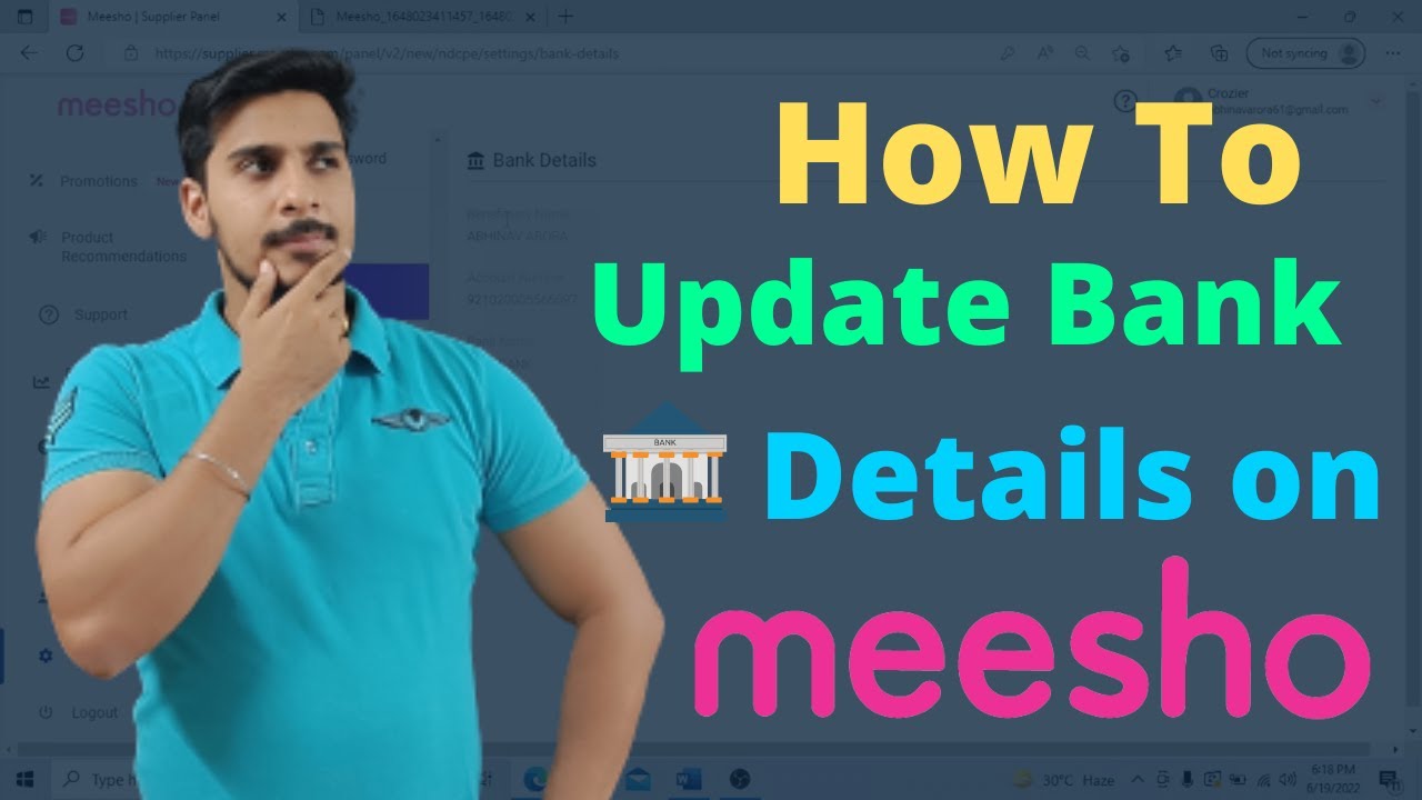 How To Add Bank Details In Meesho | How To Update/Change Bank Details on Meesho | Complete process