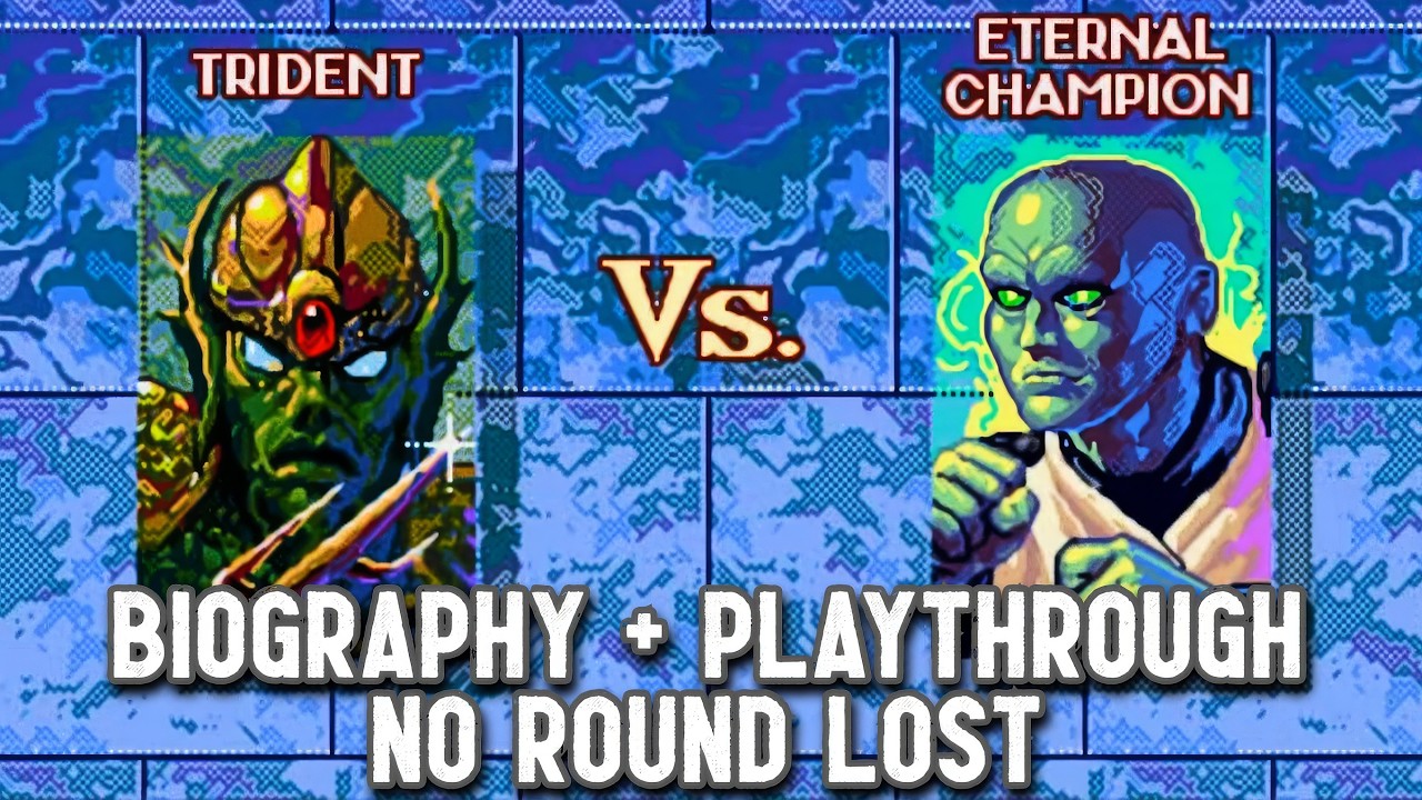 Eternal Champions Trident Playthrough & Biography + Ending 🔱 (Sega Genesis, 1993)