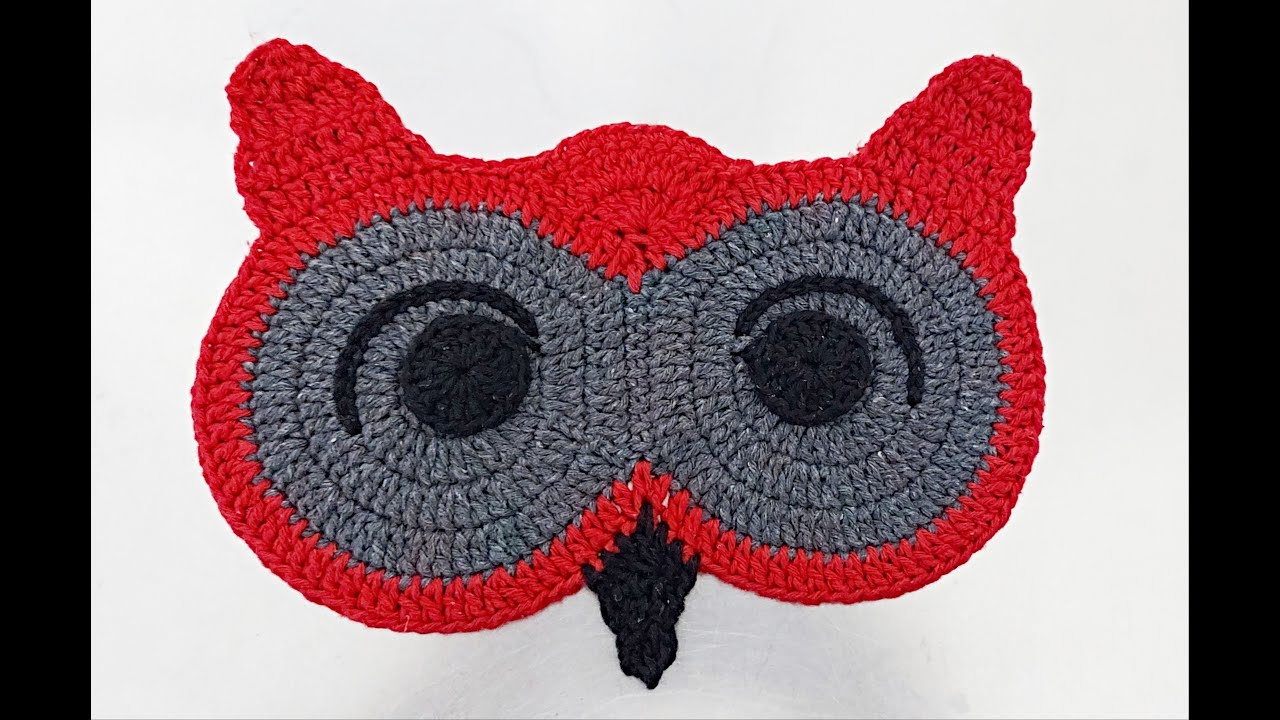 Juego de tapete crochet para baño buho(cabeza de búho)- Aprendamos crochet paso a paso(PRIMER VÍDEO)