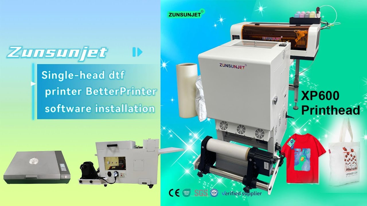 07-How to correctly set up BetterPrinter software on Zunsunjet single-head dtf printer#dtfprinter