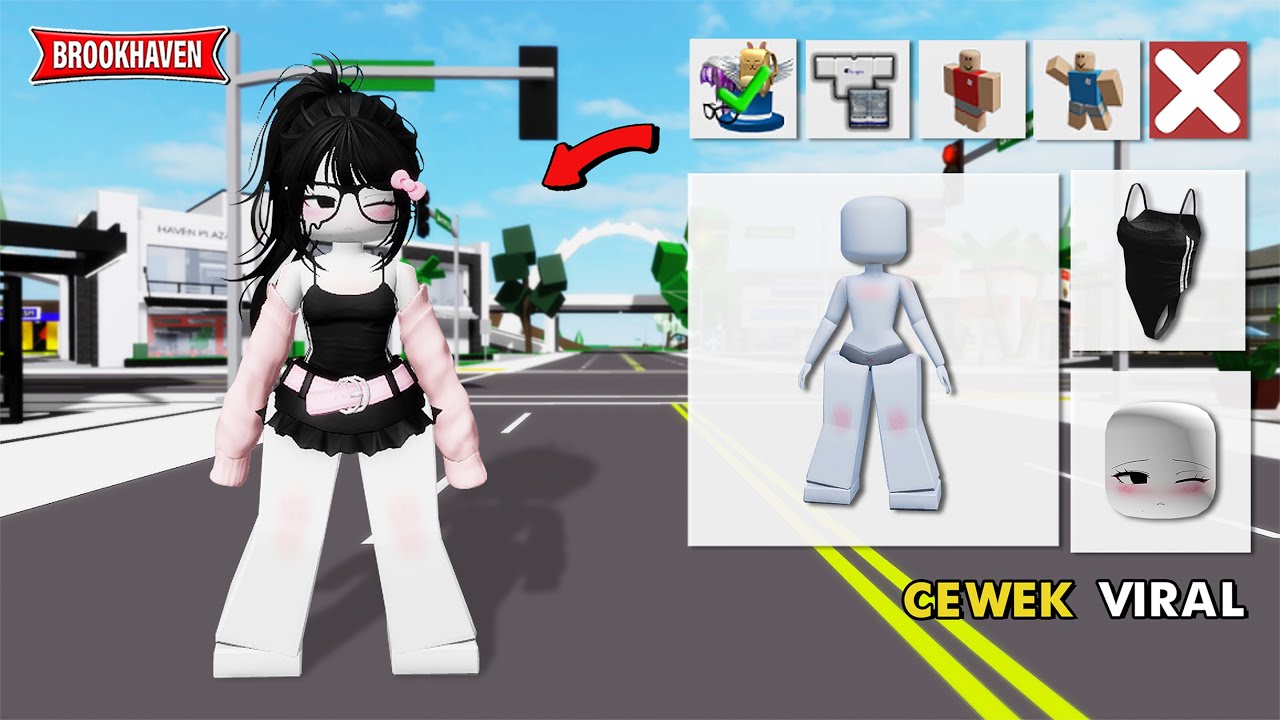 Cara Membuat OUTFIT CEWEK VIRAL (Outfit Alin) Di Brookhaven - Roblox