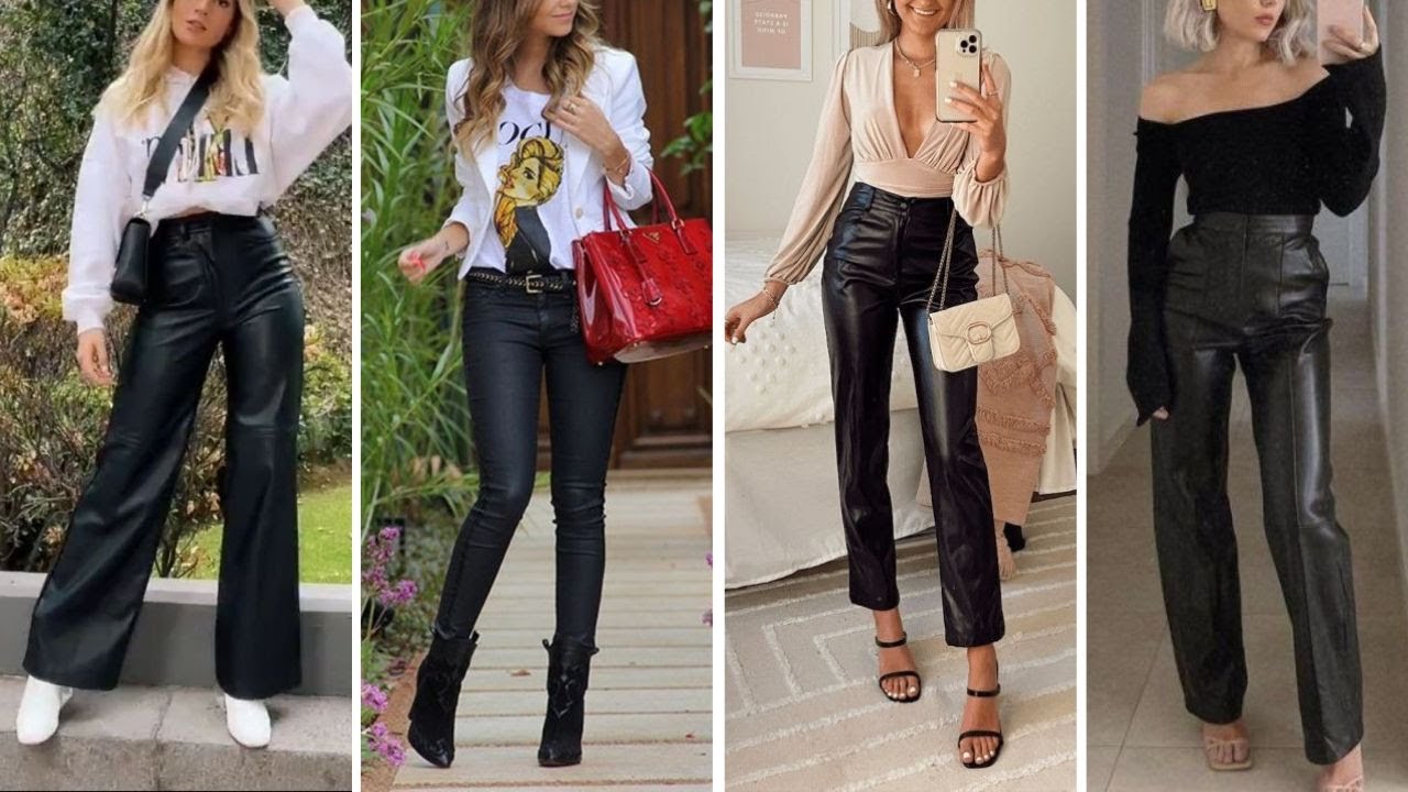 MODA MUJER MADURA OUTFITS CON PANTALON VINIPIEL😍FASHION MATURE WOMAN IN OUTFITS WITH VINIPIEL PANTS