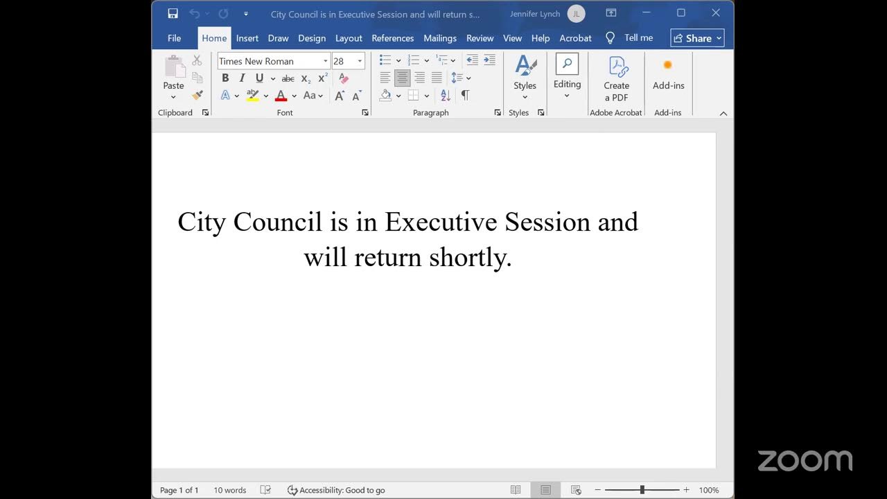 City of Smithville's Zoom Meeting