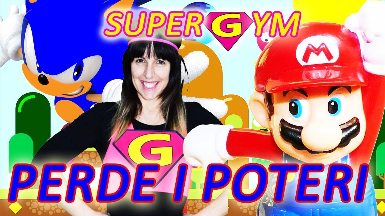 GINNASTICA PER BAMBINI CON SONIC E SUPERMARIO | SUPERGYM PERDE I POTERI! | allenamento a casa