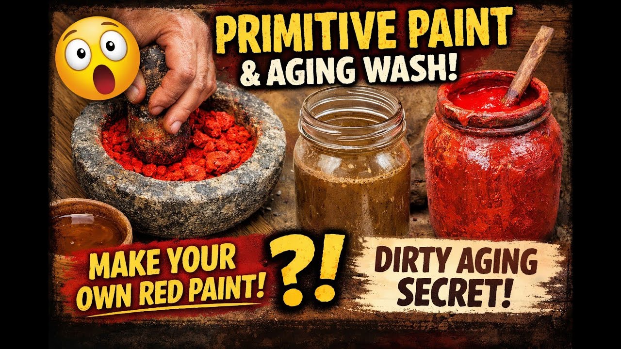 How to Make your Own Primitive Red Paint (Plus a Simple Aging Wash That Changes Everything)